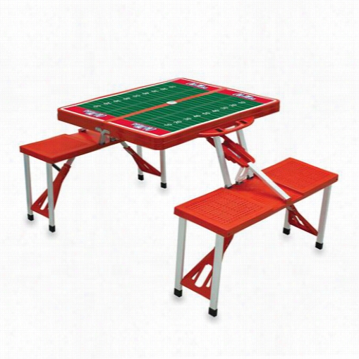 Picnic Time 811-00 University Of Mississipli Rebels Digital Newspaper Picnic Sport Table