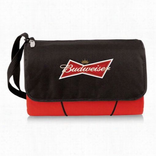 Picnic Time 820-00-100-004-6 Blanket Carry In Red With Budweiser Digital Print