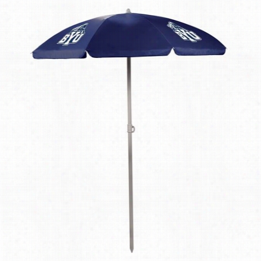 Picnic Time 822-00-138-714-0 Brigham Young University Cougars Digital Print Umbrella In Navy