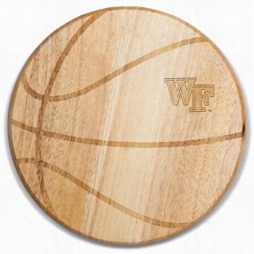 Picnic Time 840-00-505-613-0 Wake Forest Universitty Demon Deadons Engraving Free Thrrow Cutting Biard In Natural Wood