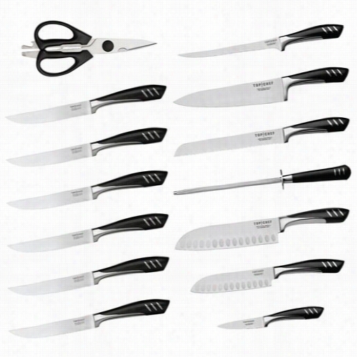 Topc Hef 80-tc12 15  Pieces Stainless Steel Knife Set