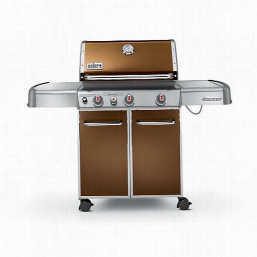 Weber 6532301 Genesis Ep-330 Liquid Propane Gas Grill With  Side Burber Nad Searstation Burner In Copper