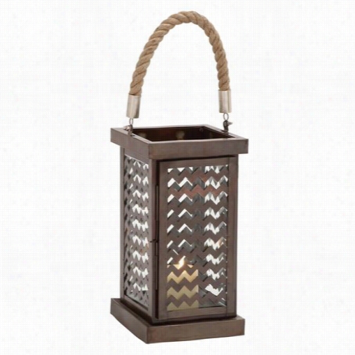 Wodlan D Imports 27514 Fascinating Metal Glass Lantern