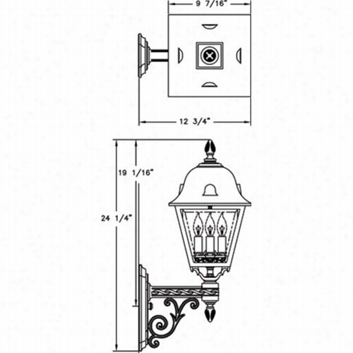 Hanover Lantern B5870 Medium Jefferson 25w Per Socket 3 Illumine Oudtoor Wal Light