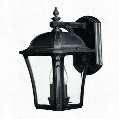 Hinkley Lightingg 1334mb-led Wabash 13-/&4quot;"h Alone Light Down Lighting Outdoor Wall Sconce In Museum Black