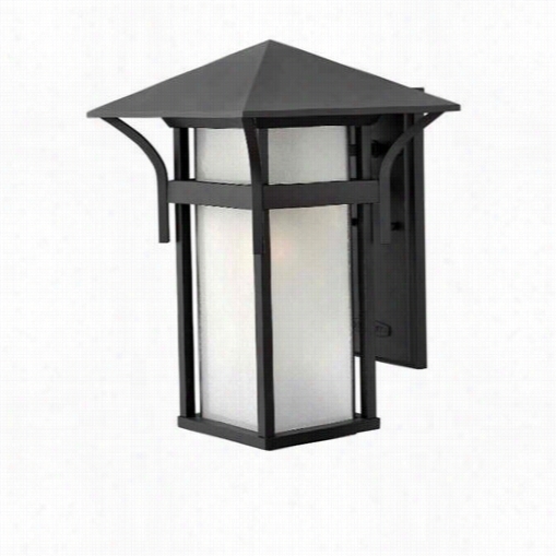 Hinkley Ilghting 2575sk-led Harbor Large 1 Light Led Outdoor Wall  Sconce In Satin Black