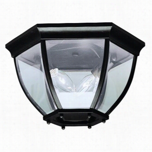 Kichler Lighting 886bk Townhouse 2 Light Outdoor Eiling Flush Mount