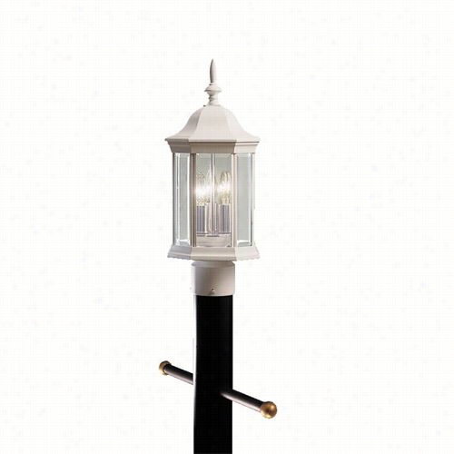 Kichler Lighting 9977wh C Hesapeake 3 Light Whitte Outdoor Post Mount