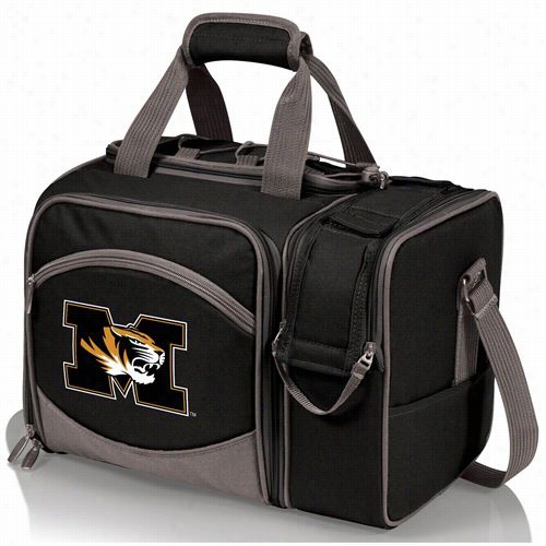 Picnic Time 508- 23-175-392-0 Malibu University Of Missouri Tigers/mizzou Embrlidered Tote In Black