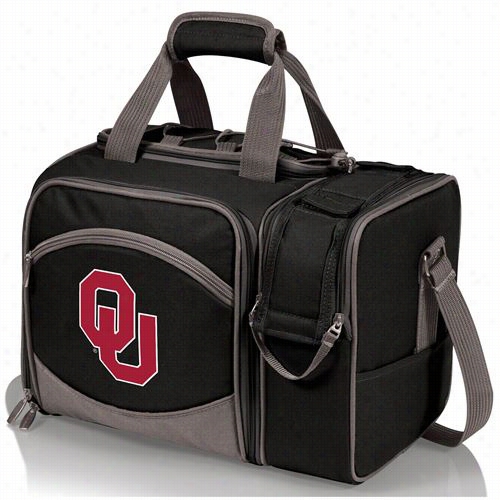 Picnic Timr 508-23-175-454-0 Malibu  University Of Oklahoma Sooenrs Digital Print Tote In Black