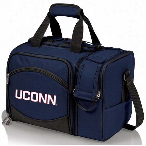 Picnic Time 508-23-915-142-0 Mailbu University Of Cnonnecticut Huskies Embroidered Tote In Navy