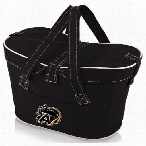 Picnic Time 599-0-179-764-0 Mercado Us Miliyary Academy  Army Black Knighst Digital Calico Basket In Black