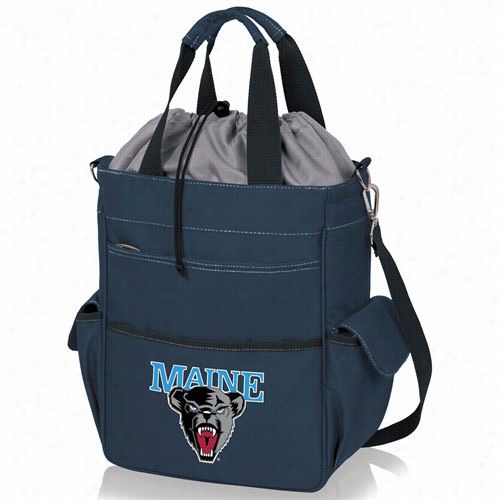 Picnic Time 614-00-1128-80 4-0 Activo Uniiversi Ty Of Maine Black Bears Dig Ital Print Waterproof Toote In Navy Blu E