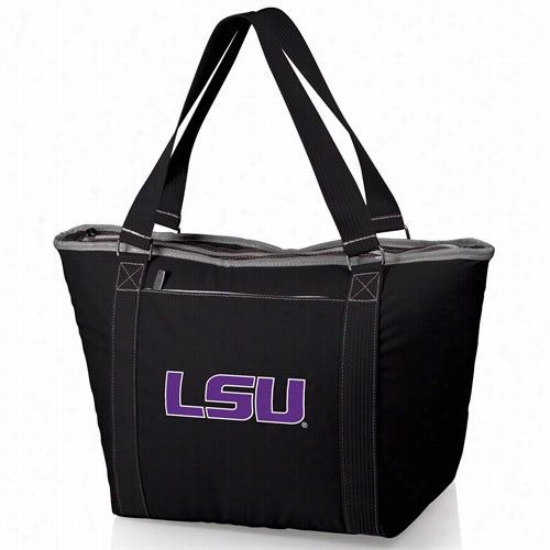 Picnic Time 619-00-175-292-0 Topanga Lsu Tiges Embroidered Cooler Tote In Black