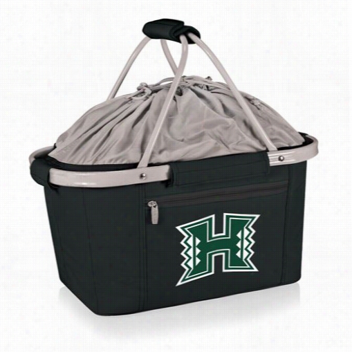 Picnic Time 645-00-175-202-0 Metro Univresitty Of Hawaii Warriors Ebfoider Basket  In Black