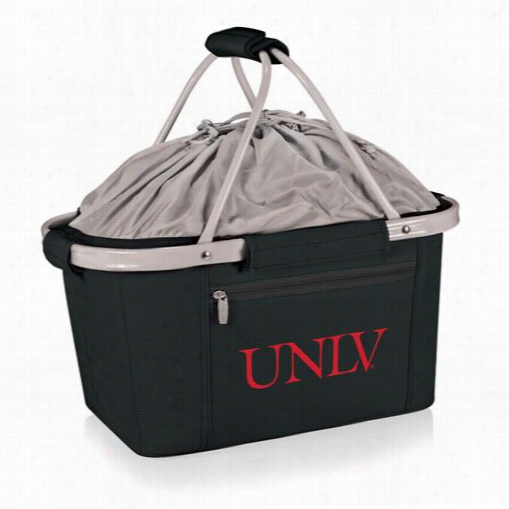 Picnic Time 645-00-175-272-0 Metro Un1versity Of Nevada Las Vegas Rebels Embroider Basket In Lack