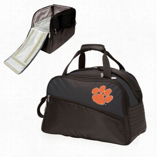 Picnic Time 671-00-175-104-0 Stratus Clemson University Tigers Digital Rint  Duffel Bag In Black