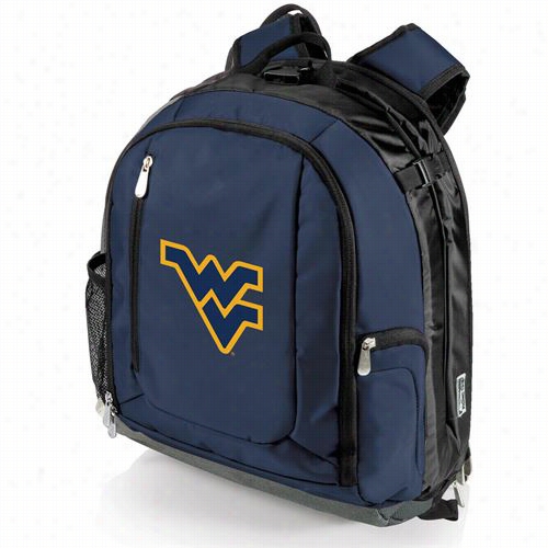 Picnic Time 730-00-138-834-0 Pt Navigator West Virginia University Digutal  Print Cooler Backpck In Navy