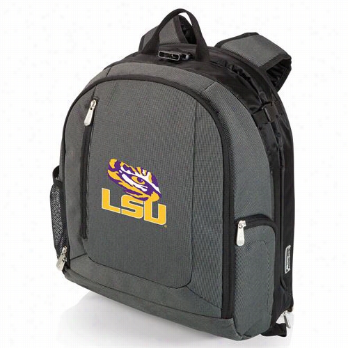 Picnic Time 730-00-579-294-0 Pt Navigator Louisiana State University Digital Pri N T Cooler Backpack In Dsrk Grey /black