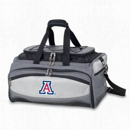 Pcinic Tmie 750-00-175-012-0 Buccaneer University Of Arizona Wildcats Embroidered Cooler And Barbecue Set In Black