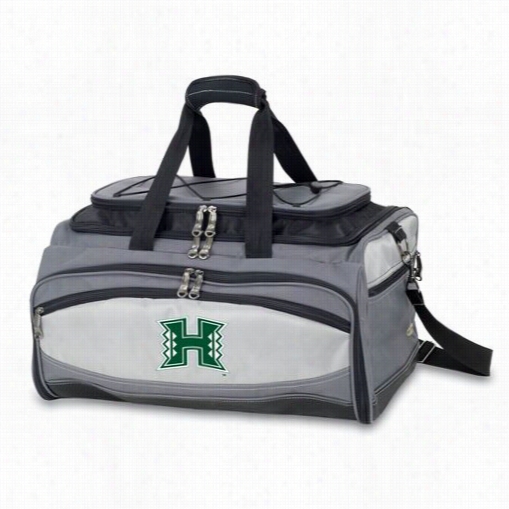 Picnic Time 750-00-175-202-0 Buccaneer University Of Hawaii Arriors Embroidered Cooler And Barbecue Set In Black