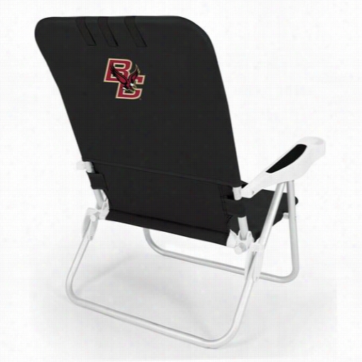 Picnic Time 790-00-178-054-0 Monaco Boston College Eagles Digital Print Beach Chair In Black