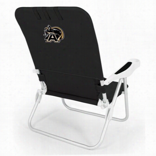 Picnic Time 790-00-179-764-0 Monaco Us Military Academy Army Black Knights Digital Print Beach Chair In Black