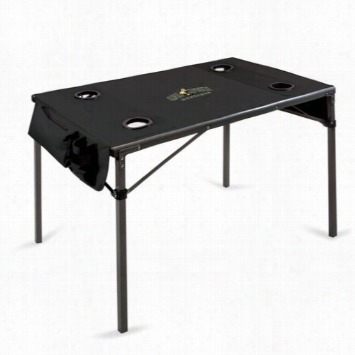 Picnic Time 799-00-179-904--0 Travvel Table In Black With Cal Poly Digital Print