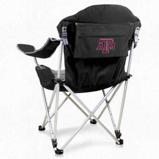 Picnic Time  803-00-1 75-564-0 Texas A And M Unievrsity Digital Pdint Reclining Camp Chair In Black