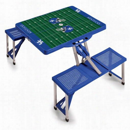 Picnic Time 811-00-139-265-0 University Of Kentucky Wildcats Digital Print Picnic Sport Tabl Eiin Blue