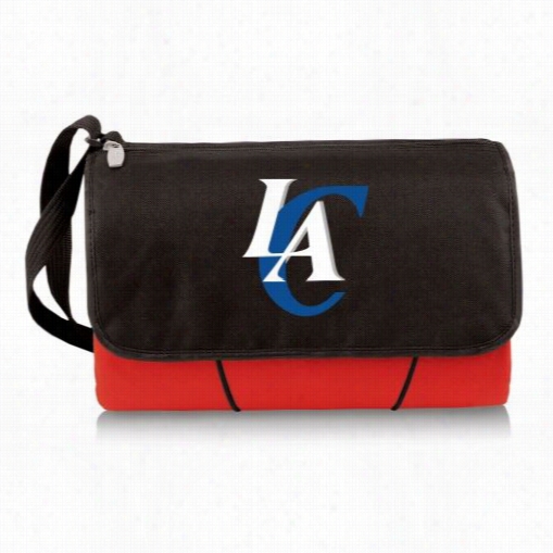 Picnic Time 820-00-100-124-4 Blanket Tote In Red With Los Angeles Clippers Digitalprint