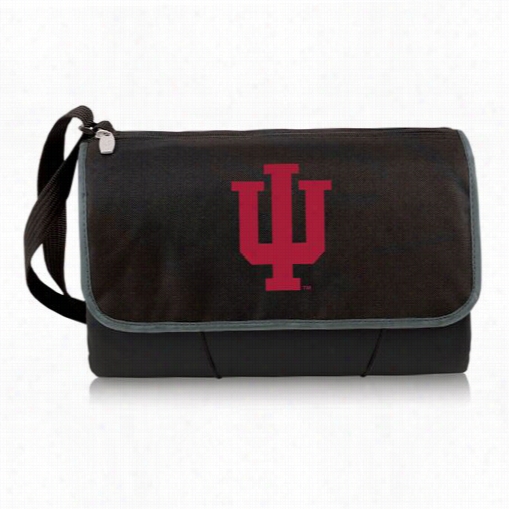 Picnic Time 820-00-175-694-0 Indiana University Hoosiers D1gital Pprint Blanket Tote In Black