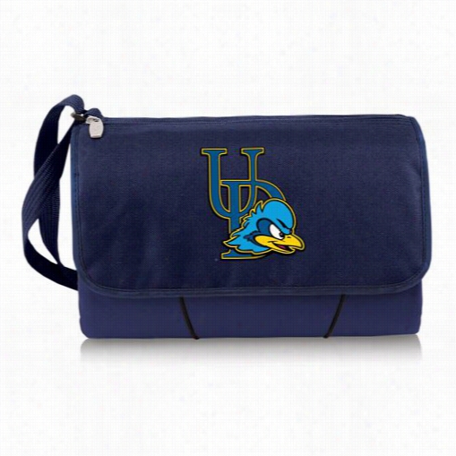 Picnic Time 820-00 Universiyt Of Delaware Bluee Hens Digital Print Blanket Tote