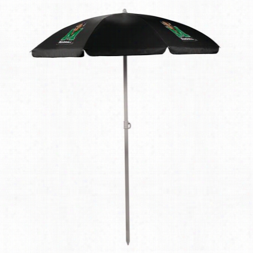 Picnic Time 822-00-170-894-0 Marshall  University Th Undering Herd Digital Priint Umbrella In Black