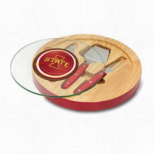 Picni Ctime 829-00-100-234-0 Ventanna Iowastate University Cyclones Digital Print Cheese Board In Red