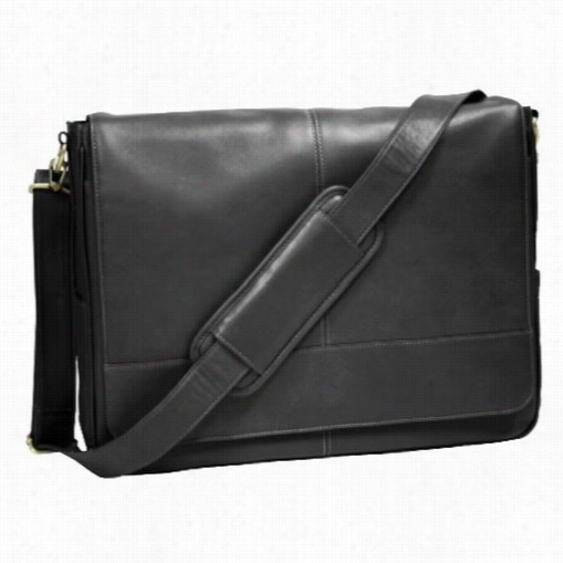 Royce Leather 687-black-3 Executive Suede Lineed Laptop Messenger Bag In Gneuine Leather