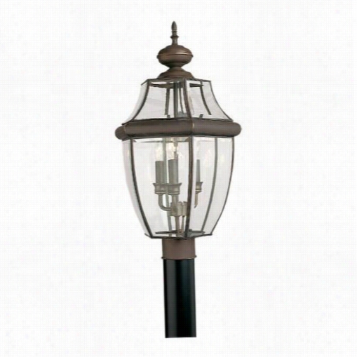 Sea Gull Lighting 8239-71 Lancaster 3 Li Ght Outdoor   Post Lantern Antique Bronze