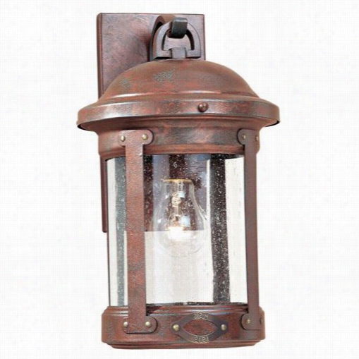 Sea Gull Lighting 8440-44 H.s.s. Co Op 1 Light Outdoor Wall Lantren Weahered Ccoper