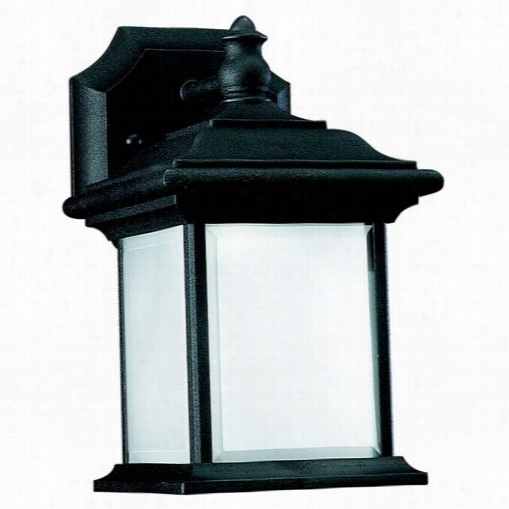 Sea Gull Lighting 89101ble-12 Wynield 9-3/4"" 1 Light Fluorescent Outdoor Wall Lanteen In Black