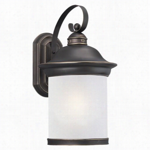 Sea Gull Lighting 89193ble-71  Hermitage 19-3/4"" 1 Light Outdoor Wall Lantern In Antique Bronze