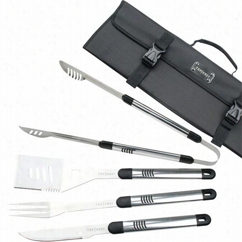 Top Chef 80-tc06 5 Pieces Stainless Steel Bbq Set