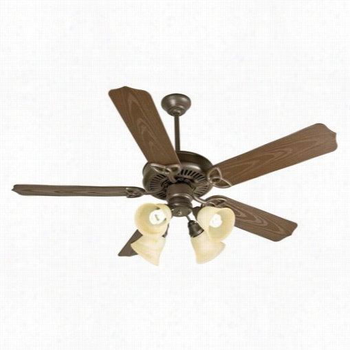 Craftmade K10430 Outdoor Patio Fan 52&quo;" Ceiling Fan With Brown Blades And Outdoor Ffitter/glass - Blades Included