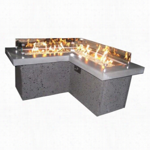 Outdoor Greatroom Pt-1242-mmm-k The Pointel -shaped Crystal Fire Pit Table With Midnight Mist Sup Ercast Top And Black Tereneo Base