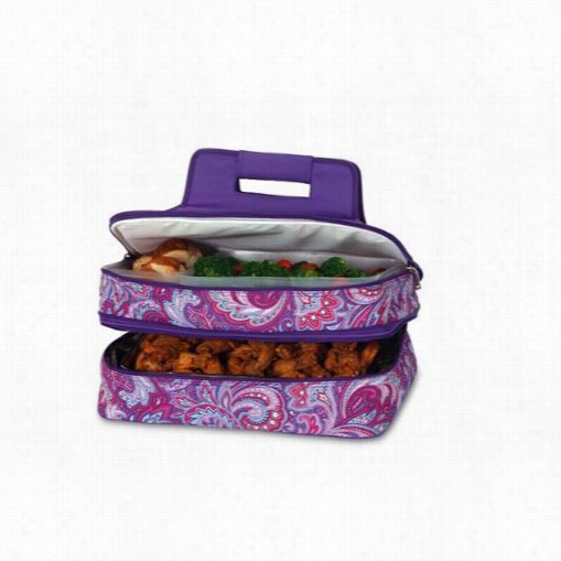 Picnic Pkuspsm-721pe Entertainer Hot And Cold Food Carrier In Purple Envy