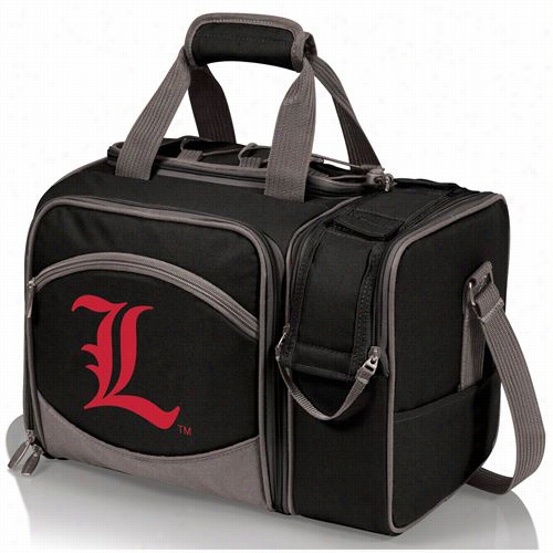 Picnic Time 508-23-175-302-0 Malibu University Of Louisville Cardinals Embroidereed Tote In Blck