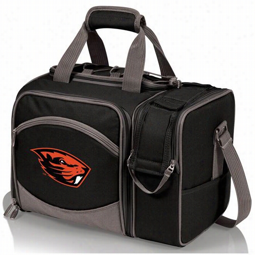 Picnic Time 508-23-175-484-0 Malibu Oregon State Beavers Digital Print Tote In Bl Ack