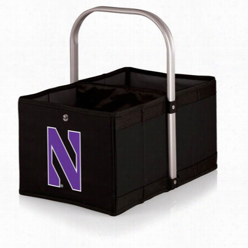 Picnic Time 546-00-179-434-0 Urban Northwestern University Wildcats Digital Print Basket In Black