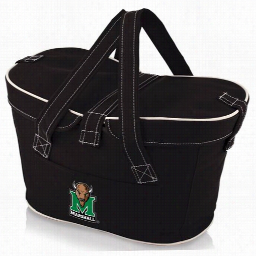 Picnic Time 599-00-179-894-0 Mmercado Marshall University Thundering Herd Digital Print Basket In Black