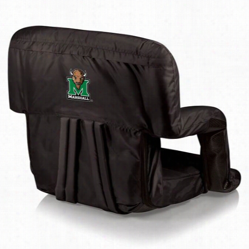 Picnic Time 618-00-279-894-0 Ventura Marshall U Thundering Herd Digital Print Seat In Black