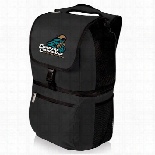 Picnic Time 634-00-175-73-0 Zuma Coastal Carolina Universiyt Digital Print Backpack In Black